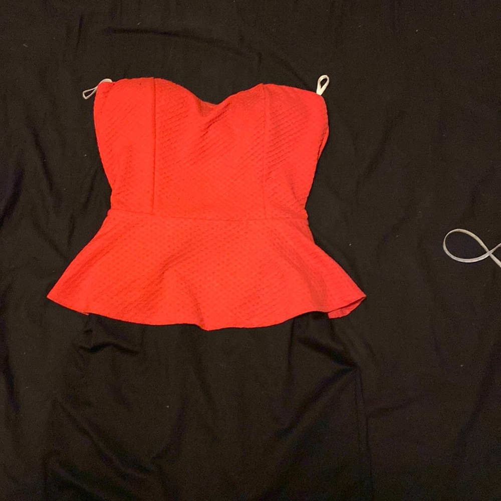 Half coral and black dress size small